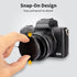 49mm Center Snap-on Lens Cap JJC Camera Front Cover for Canon Nikon Fujifilm Sony Olympus Panasonic