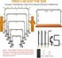 8.2FT 2 Square Wedding Arch,Metal Arch Backdrop Stand Heavy Duty Adjustable,Extra Clamp Change Over The Table Rod