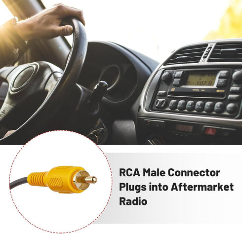 2012-2013, 2008-2017 RED WOLF Car Stereo Backup Camera Harness W/RCA Plug for Non NAV Chevy Avalanche Tahoe Suburban