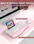 Wireless Keyboard and Mouse Combo, EAYBLLY Wave Keys Ergonomic Keyboard with Wrist Rest, 2.4GHz Set