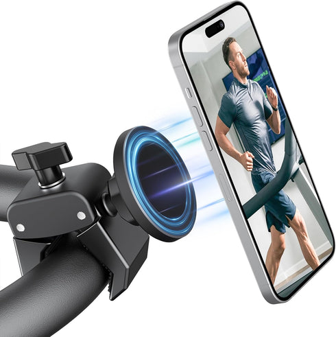 NINEFATICS Phone Holder for Peloton Bike, Magnetic Phone Mount Clamp, 20X N52 Magnets,