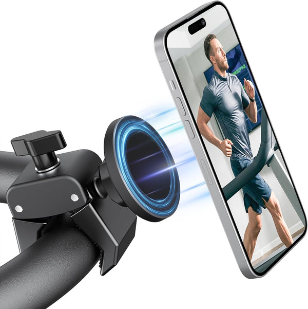NINEFATICS Phone Holder for Peloton Bike, Magnetic Phone Mount Clamp, 20X N52 Magnets,