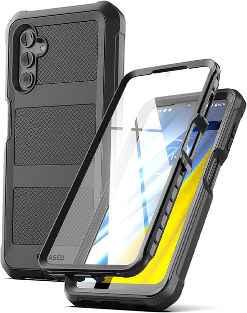 ENCASED Falcon Armor Samsung Galaxy A13 5G Phone Case with Built-in Screen Protector (Black)
