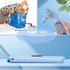 M-Plateau RFID Blocking Phone Wallet Stick on Leather, Attachable Card Holder for Most Smartphones (Sky Blue)