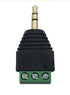 CERRXIAN 3.5mm 3 Pole Stereo Audio Video Male to 3 Screw Terminal Female Adapter, 2-Pack