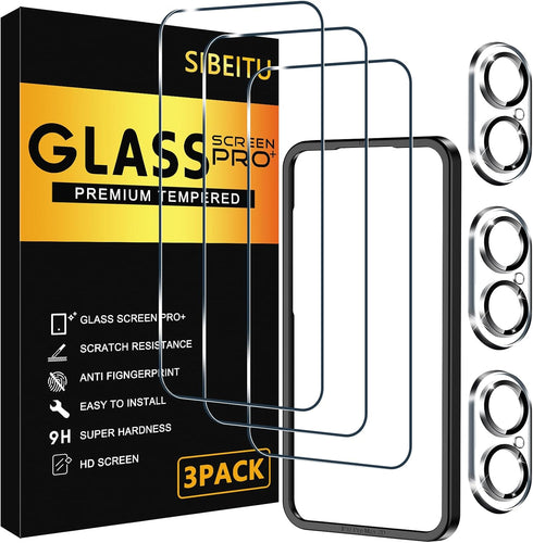 SIBEITU 3 Pack Screen Protector for iPhone 17 with 3 Pack Camera