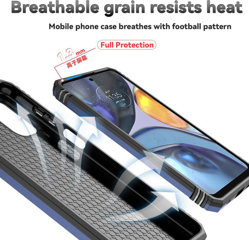 SKMY 2024 16ft.Drop 4G 2024 6.5 inch, SMKY for Moto G Play Case,with Screen Protectors and Camera Cover,[Military