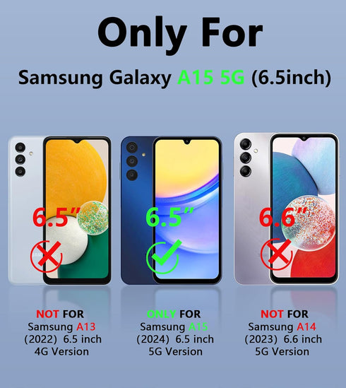 FNTCASE for Samsung Galaxy A15-5G Case: Dual Layer Shockproof Protective Cell Phone Cover with Magnetic Kickstand | Military Grade Drop Proof Protection | Hybrid Matte Textured Rugged Hard Cases
