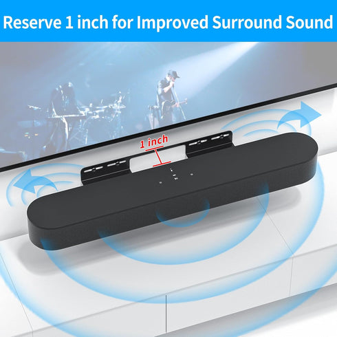 Soundbar Mount for Sonos Beam, Wall Mount Bracket Compatible with Sonos Beam Sound Bar, Black