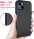 Diverbox Heavy Duty Protection Case for iPhone 13, Black-2in1, Shockproof with Tempered Glass Screen Protector