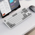Happy Balls PBT Keycaps, Backlit Cherry MX Keycap Set with Keycap Puller for US Layout 61 87 104 108 MX Switches (Grey