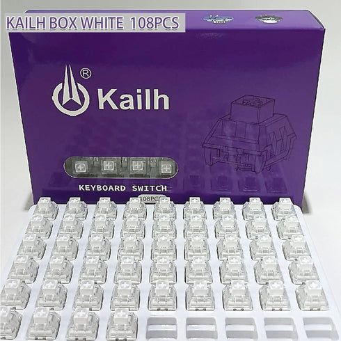 Kailh Box White Clicky Switches, 45gf 3 Pin, Plate Mounted SMD RGB Switch for MX Mechanical Gaming Keyboard