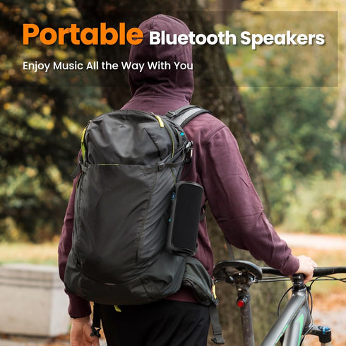 Raymate Bluetooth Speaker, V5.3 Wireless IPX7 Waterproof Shower Speaker, 30W HiFi Stereo Sound, 15H Playtime