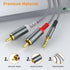 RCA to 3.5mm AUX Cable, 6.6 Feet 3.5 mm to RCA 2-Male Headphone Jack Adapter Splitter