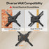 IWORKBOARD 43 50 55 inch 32-60" 77 lbs, 400x400mm, Full Motion Corner TV Wall Mount for Most TVs, Articulating Swivel