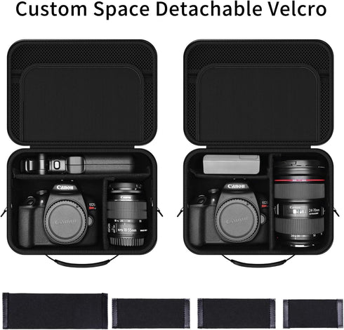 bibuks T7/R50/R100 Hard Shell Camera Case Compatible with Canon EOS Rebel and More DSLR & Mirrorless Cameras Portable