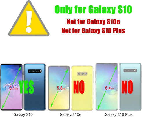 ZZXX Samsung Galaxy S10 Wallet Case with RFID Blocking, Card Slot Stand, Strong Magnetic Leather Flip Fold Protective