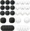 JTek Cord Organizer, Adhesive Cable Holder, 24 Pack, Black and White | Cable