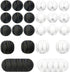 JTek Cord Organizer, Adhesive Cable Holder, 24 Pack, Black and White | Cable