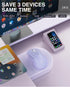 SM66 Purple Wireless Mouse for Laptop - Silent Dual Mode, Adjustable 4800 DPI, Rechargeable Bluetooth & Wireless