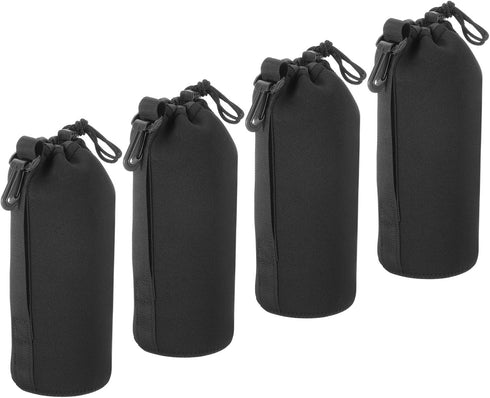PATIKIL Camera Lens Bag, 4 Pcs Drawstring Lens Pouch with Thick Protective Neoprene for DSLR Camera Lens