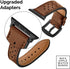 Mifa Leather Band for Apple Watch 10 42mm, 9 8 7 41mm, 6 SE 5 4 40mm 38mm, Vintage Buckle Strap Brown