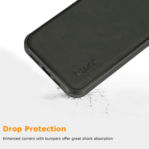 Molzar MagBig Series Case for iPhone 14, Black, Wireless Charging Support, Built-in Metal Plate for Magnetic Car Mount.