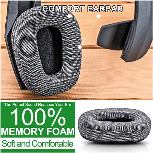 Replacement Ear Pads Cushions Kit for B450-XT/B550-XT Headset - Comfortable Gray Fabric Compatible with B450 XT/B550 XT