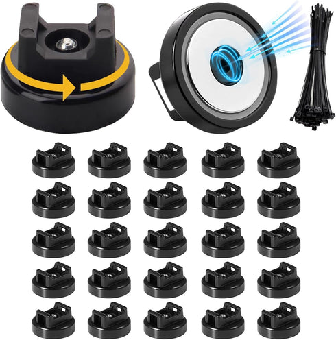 SangAncons zbab1 Magnetic Zip Tie Mount Base, 25LBS Strong Magnetic Wire Holder &