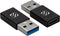 Scosche ACA-2PKSP Strikeline USB Type-C to USB Type-A Adapter, 2 Pack - Black