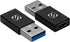 Scosche ACA-2PKSP Strikeline USB Type-C to USB Type-A Adapter, 2 Pack - Black