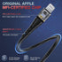 Apple MFi Certified Short iPhone Charger Cable 3 Pack, 1Ft Lightning Charging Cord, Fast 2.4A for iPhone Data