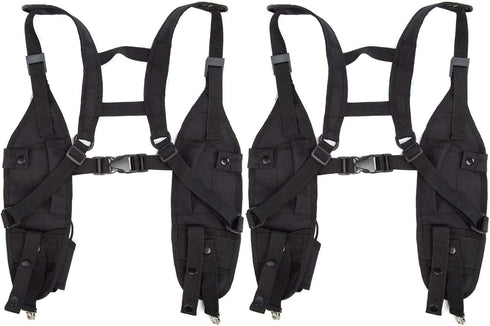 Universal Radio Shoulder Harness Holster Chest Holder Vest Rig for Police Firefighter Two Way Radio Search Rescue