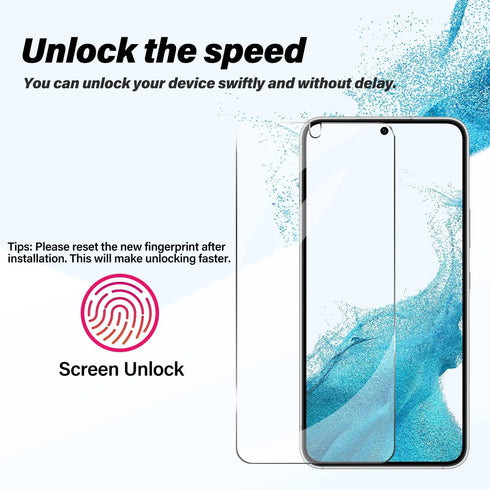 BIGFACE Galaxy S22 Plus Tempered Glass Screen Protector, 2 Pack, Anti-Scratch, Case Friendly, 9H Hardness