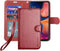 Galaxy A20/A30 Case, Premium PU Leather Wallet Flip Protective Phone Cover with Card Slots & Kickstand (Wine Red)