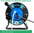 EP Extension Cord Storage Reel with 4-Grounded Outlets, Heavy Duty Open Cord Reel for 12/3 14/3 16/3 Power Cords,