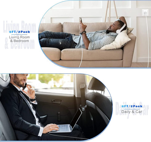 Hi-Mobiler iPhone Charger 2-Pack: MFi Certified 10FT Lightning Cable for Fast Charging & Data Sync, Compatible with