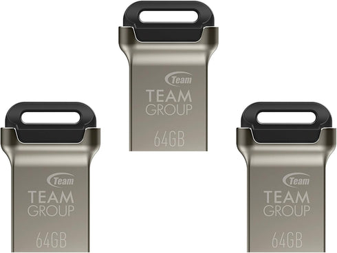 TEAMGROUP C162 64GB 3 Pack USB 3.2 Gen 1 USB 3.1/3.0 Mini Fits