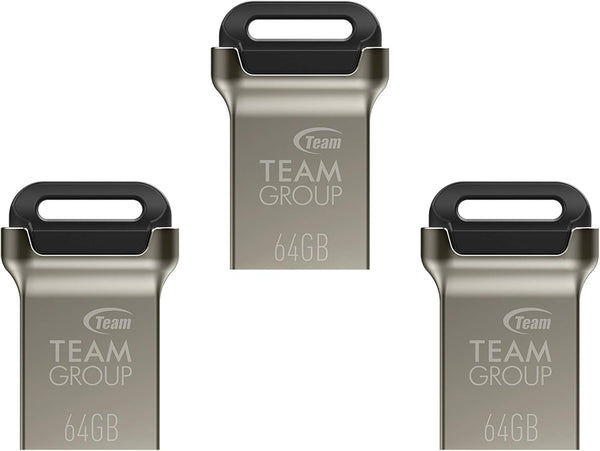 TEAMGROUP C162 64GB 3 Pack USB 3.2 Gen 1 USB 3.1/3.0 Mini Fits