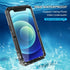 Mitywah Heavy Duty Waterproof Case for iPhone 12, Shockproof Full Body Underwater Protective Metal Case 6.1 inch, Black