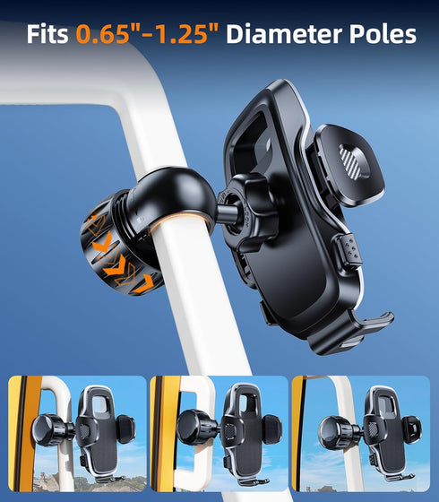 DICMKY A Pillar Grab Handle Phone Mount, Handle Bar Phone Holder for Semi Truck Drivers, Universal Cell Phone Clip