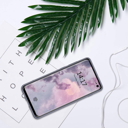 Abitku Compatible with Galaxy S10 Case, Liquid Silicone Microfiber Cloth Lining Full Body Cover with Screen & Camera
