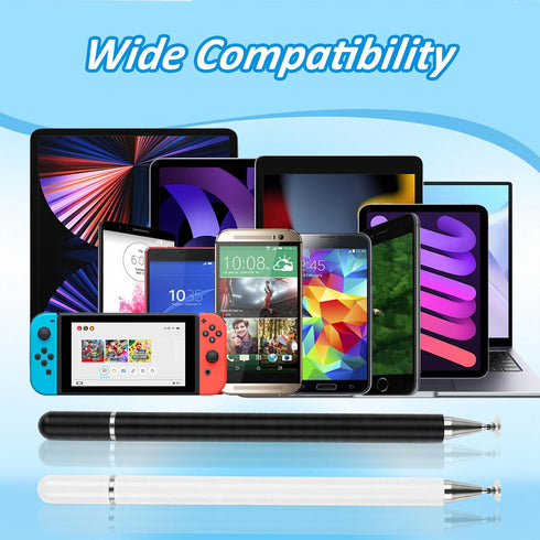 MXCOIRTP (2 2 1 Stylus Pens for Touch Screens Pcs), in Magnetic Disc & Fiber Tip Stylus Pen for iPad with Magnetic Cap