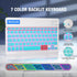 Keyboard Case for iPad 9.7 inch 5th 6th Generation - 360° Rotatable Case with 7 Color Backlit Bluetooth Keyboard, Lake