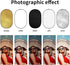 GODOX 24x36/60x90cm 5-in-1 Collapsible Photography Light Reflector, Oval Multi Disc Diffuser with Carrying Bag - Gold