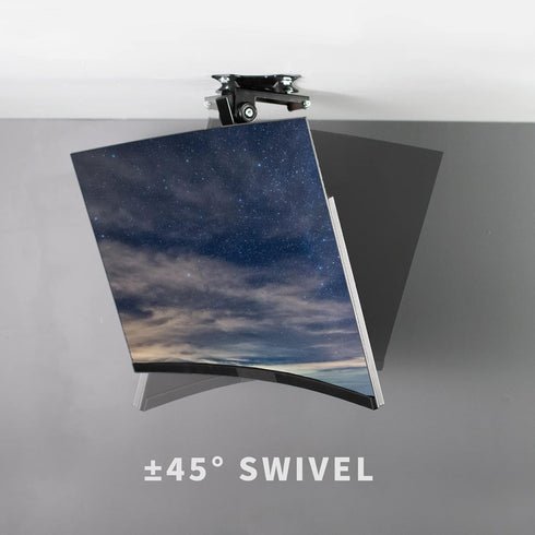 VIVO Black Manual Flip Down Mount, Folding Pitched Roof Ceiling Mount for Flat TV & Monitors 17" to 37"