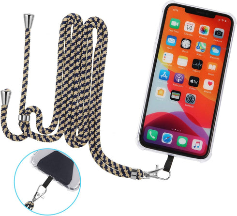 Weewooday 4 Pieces Universal Cell Phone Lanyard, Adjustable Nylon Phone Lanyard for Most Phones (Colorful)