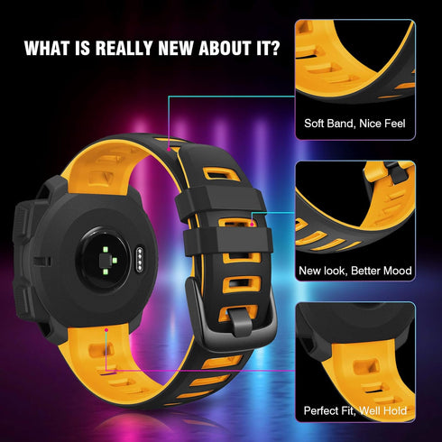 ANCOOL Soft Silicone Watchband Replacement for Garmin Instinct 2, Compatible with Tide/Esports/Solar/Tactical,