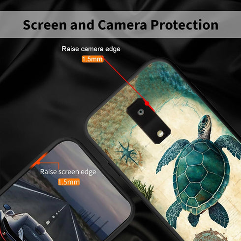 Turtle Phone Case for BLU View 4 B135DL, Slim Black Soft TPU Shockproof Protective Case (BLU View 2 2023)