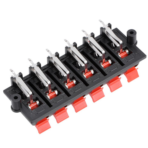 uxcell 12pcs 12 Way Jack Socket Spring Push Release Connector Speaker Terminal Strip Block